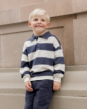 Load image into Gallery viewer, Rugby Polo Navy Stripe