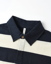 Load image into Gallery viewer, Rugby Polo Navy Stripe