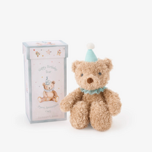 Load image into Gallery viewer, O/S Aqua Birthday Bear In Gift Box