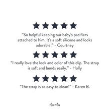 Load image into Gallery viewer, Sweetie Strap Silicone One-Piece Pacifier Clips Pink Beaded