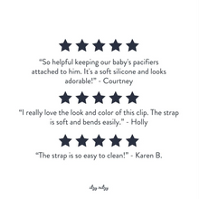 Load image into Gallery viewer, Sweetie Strap Silicone One-Piece Pacifier Clips Blue Beaded