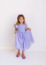 Load image into Gallery viewer, Olivia Dress In Purple Confetti