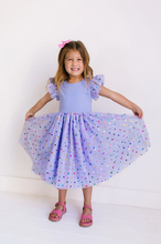 Load image into Gallery viewer, Olivia Dress In Purple Confetti