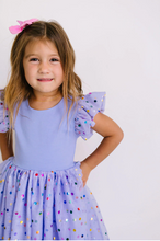Load image into Gallery viewer, Olivia Dress In Purple Confetti