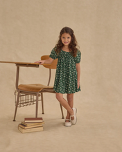 Load image into Gallery viewer, Sabrina Mini Dress - Green Ditsy
