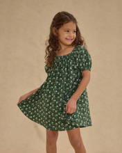 Load image into Gallery viewer, Sabrina Mini Dress - Green Ditsy