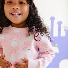 Load image into Gallery viewer, Coquette Ghost Halloween Sweatshirt Pink