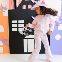 Load image into Gallery viewer, Coquette Ghost Halloween Flare Legging Pink