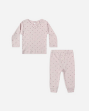 Load image into Gallery viewer, Pointelle Long Sleeve Tee + Legging Lilac Ditsy