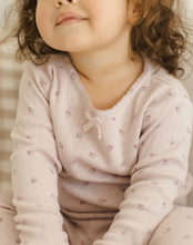 Load image into Gallery viewer, Pointelle Long Sleeve Tee + Legging Lilac Ditsy