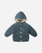 Load image into Gallery viewer, Corduroy Hooded Jacket - Ocean