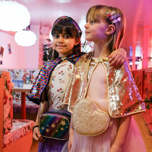 Load image into Gallery viewer, Love Heart Gold Glitter Bag