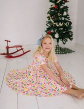 Load image into Gallery viewer, Puff Dress In Holiday Bows
