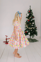 Load image into Gallery viewer, Puff Dress In Holiday Bows