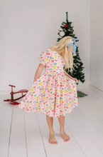 Load image into Gallery viewer, Puff Dress In Holiday Bows