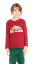 Load image into Gallery viewer, Ski Club 3/4 Length T-Shirt - Heartbreaker Red