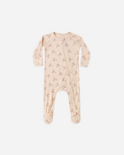 Load image into Gallery viewer, Bamboo Zip Footie - Reindeer