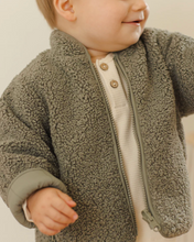 Load image into Gallery viewer, Shearling Zip Jacket - Forest