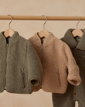 Load image into Gallery viewer, Shearling Zip Jacket - Forest