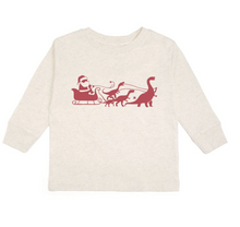 Load image into Gallery viewer, Dino Christmas Long Sleeve Shirt