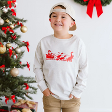 Load image into Gallery viewer, Dino Christmas Long Sleeve Shirt