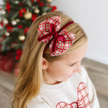 Load image into Gallery viewer, Christmas Plaid Layered Bow