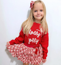 Load image into Gallery viewer, Holly Jolly Bow Christmas Knit Sweater