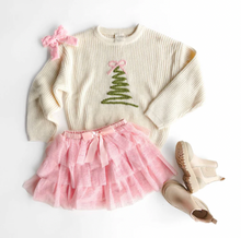 Load image into Gallery viewer, Coquette Christmas Tree Knit Sweater