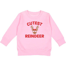 Load image into Gallery viewer, Cutest Reindeer Christmas Sweatshirt - Pink
