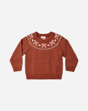 Load image into Gallery viewer, Fair Isle Sweater Ruby