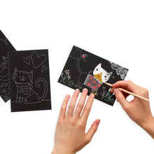 Load image into Gallery viewer, Mini Scratch & Scribble Art Kit: Cutie Cats - 7 PC Set