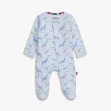 Load image into Gallery viewer, Blue Jolie Giraffe Organic Cotton Magnetic Footie