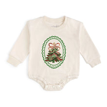 Load image into Gallery viewer, Sequin Christmas Tree Patch Long Sleeve Romper