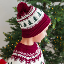 Load image into Gallery viewer, Christmas Tree Fair Isle Beanie - One Size Boys Hat