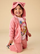 Load image into Gallery viewer, Cat Ears Velour Hoodie - Mauve Glow