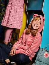 Load image into Gallery viewer, Cat Ears Velour Hoodie - Mauve Glow