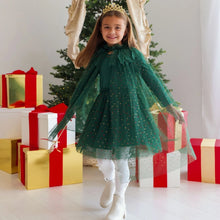 Load image into Gallery viewer, Emerald Rhinestone Christmas Cape - Dress Up Cape