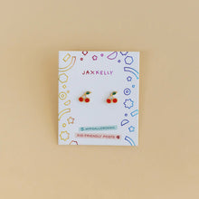 Load image into Gallery viewer, Cherry Enamel Flat Back Kids Earrings