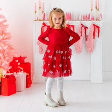 Load image into Gallery viewer, Peppermint Swirl Sequin Christmas Long Sleeve Tutu Dress