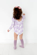 Load image into Gallery viewer, Leah Romper in Purple Girly Ghost
