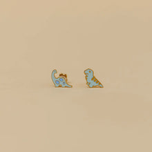 Load image into Gallery viewer, Dinosaur Enamel Flat Back Kids Earrings