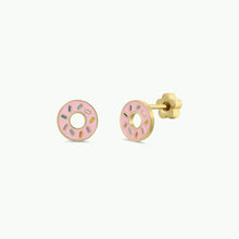Load image into Gallery viewer, Donut Enamel Flat Back Kids Earrings