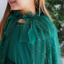 Load image into Gallery viewer, Emerald Rhinestone Christmas Cape - Dress Up Cape