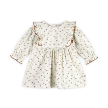 Load image into Gallery viewer, Ditsy Hearts Baby Dress & Bloomer (Organic Jersey) - Off White