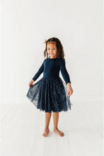 Load image into Gallery viewer, Kids Party Dress - Girls Navy Tulle Holiday Dress - Esme
