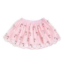 Load image into Gallery viewer, Candy Cane Scalloped Tutu Skirt