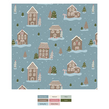 Load image into Gallery viewer, Print Footie With 2 Way Zipper - Stormy Sea Gingerbread Town