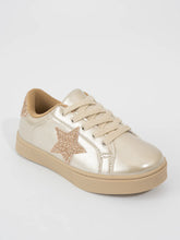 Load image into Gallery viewer, Holographic Sparkle Star Sneaker - Gold