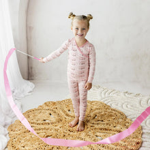 Load image into Gallery viewer, Print Long Sleeve Kimono Pajama Set Baby Rose Fair Carousel