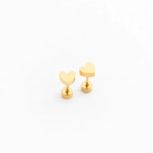 Load image into Gallery viewer, Gold Heart Earrings
